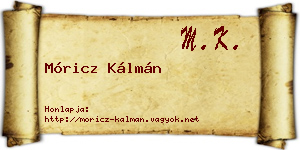 Móricz Kálmán névjegykártya